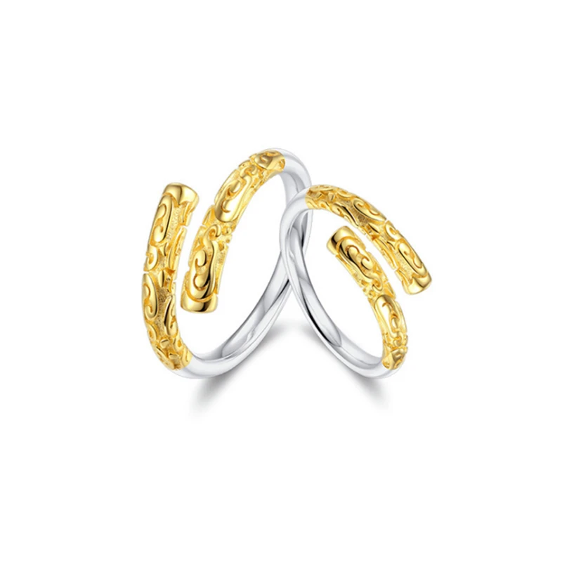 Женское кольцо для пар Золотое тибетское/серебряное Unix 2019 | Украшения и