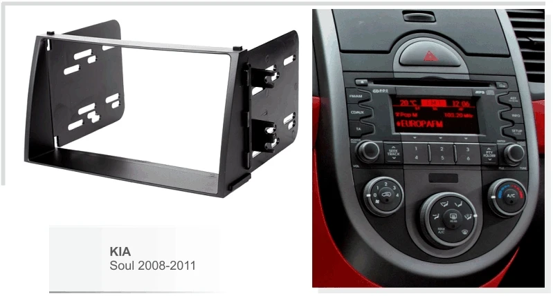 Двойная Din Автомобильная аудиорамка для KIA Soul 2008-2011 стереосистема отделка
