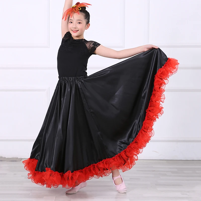 Новинка платье для танца живота девочек испанская юбка фламенко платья хора и