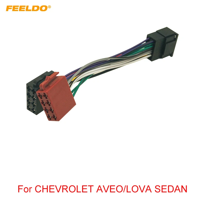 

Переходник для автомобильного стерео радио, FEELDO, 1 шт., для Chery, Chevrolet 16PIN в ISO, оригинальные Головные устройства, жгут проводов # AM6207
