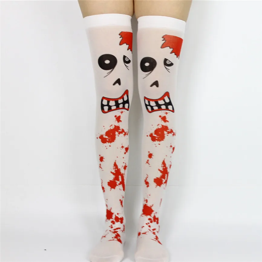 Длинные носки вампира на Хэллоуин для женщин и девочек вечерние выше колена с