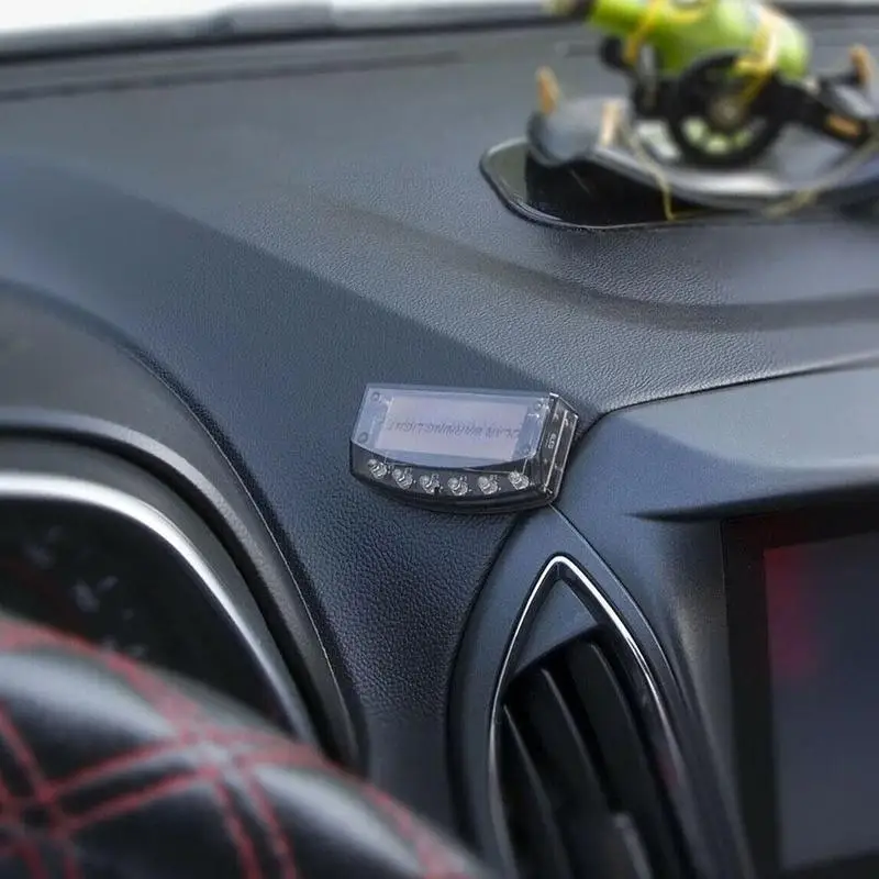 

New universal alarm light car solar analog warning light strobe light LED alarm anti-theft 6 safety flashing light window positi