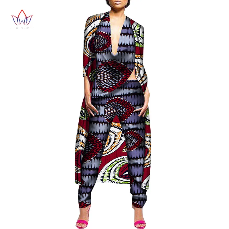 Traditional African Clothing Hot Sell 2020 African Three Pieces Pant Set  for Lady Plus Size Pants & Top African Clothes WY2964