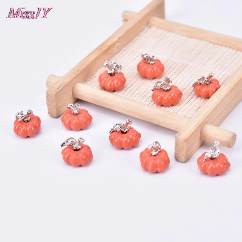 10 шт./компл. модные эмалированные 3D Подвески в виде тыквы растительное растение