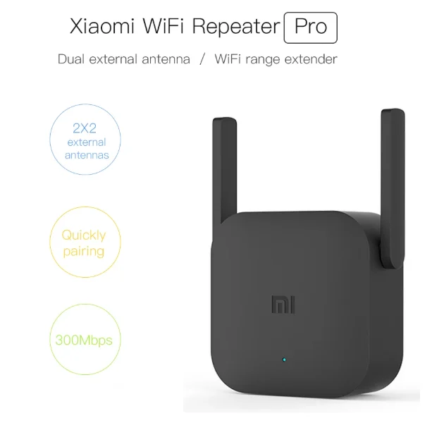Original Xiaomi Mi WiFi Repeater Pro Extender 300Mbps Wireless Network Signal Enhancement Router | Электроника