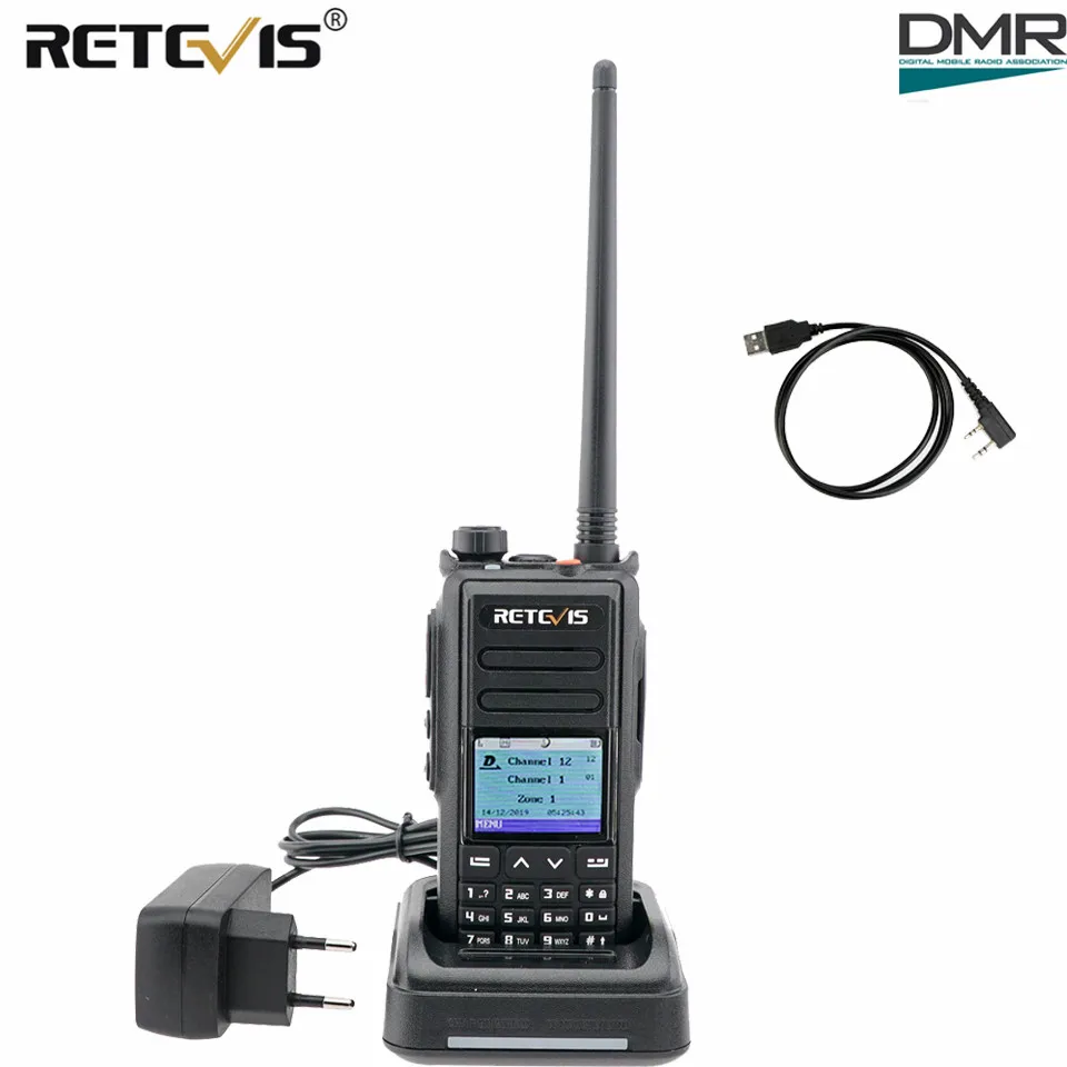 

DMR Digital Walkie Talkie 5W Retevis RT72 UHF VHF Dual Band Two Way Radio 4000 CH SMS GPS Digital Radio Handheld Ham Transceiver