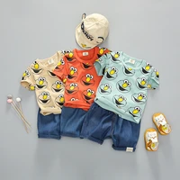 1 4y baby boy clothing set 2020 summer new cartoon t shirt shorts suit children girls boys clothes for kids outfit denim outfit