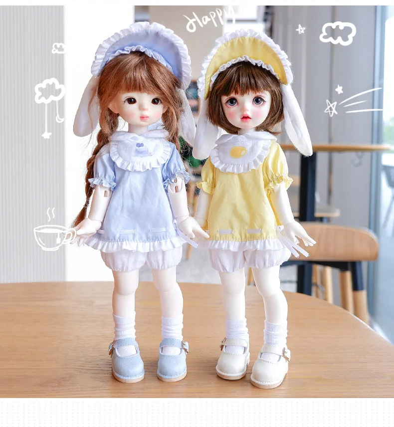 

Одежда для куклы BJD, подходит для размера 1-6, майонеза и Черничный соус