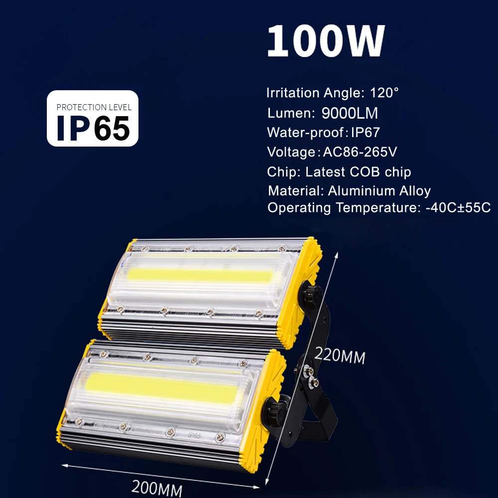 50W 100W 150W Светодиодный прожектор светильник на открытом воздухе удара светодиодный прожектор Светильник проектор лампа с отражателем Водонепроницаемый Точечный светильник конструкция светильник Инж