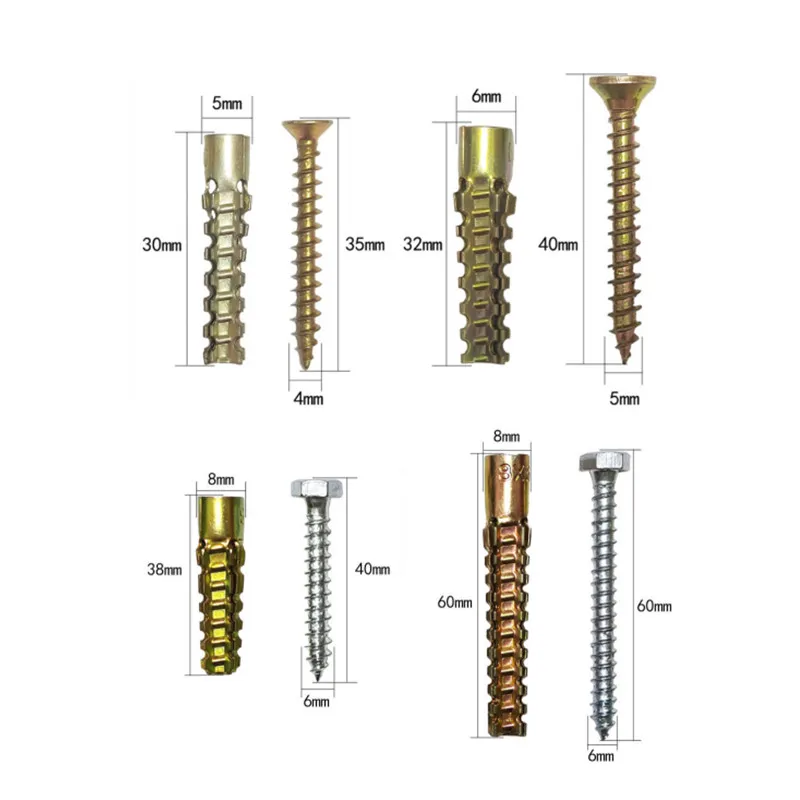 Зубчатые расширительные цельные настенные анкеры для бетона Молли сухие шпильки