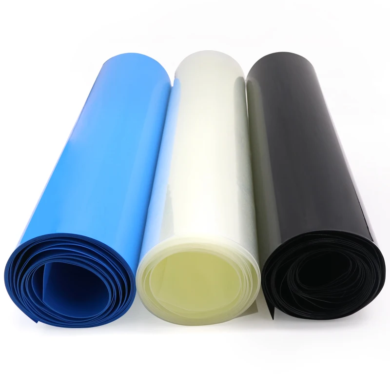 

18650 Lipo Battery PVC Heat Shrink Tube Pack 85mm ~ 350mm Width Insulated Film Wrap lithium Case Cable Sleeve Blue Multicolor
