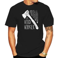 proud wood worker machete axe lumber carpenter womens black t shirt