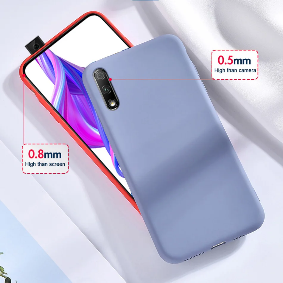 Приятный для кожи чехол Huawei Honor 9X жидкий силиконовый тонкий мягкий из микрофибры