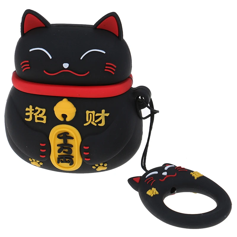 Милые японские стильные чехлы для наушников Lucky Cat Apple беспроводная