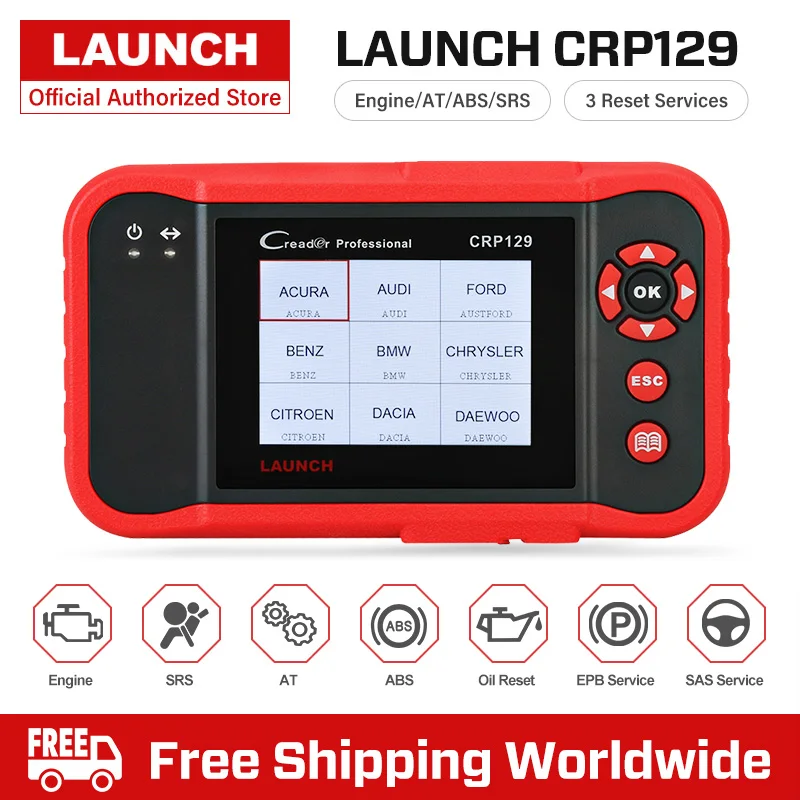 Launch Creader X431 CRP129 OBD2 сканер ABS SRS автомобильный диагностический сканер автоматический диагностический инструмент автомобильный Автосканер сброс масла