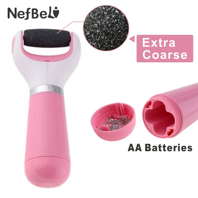 AA battery(Pink) Электрический пилочка для ухода за ногами, средство для удаления омертвевшей кожи, питание от аккумулятора, usb-отшелушивающий инструмент для удаления пятки мозолей, устройство для педикюра - Цвет: AA battery(Pink)
