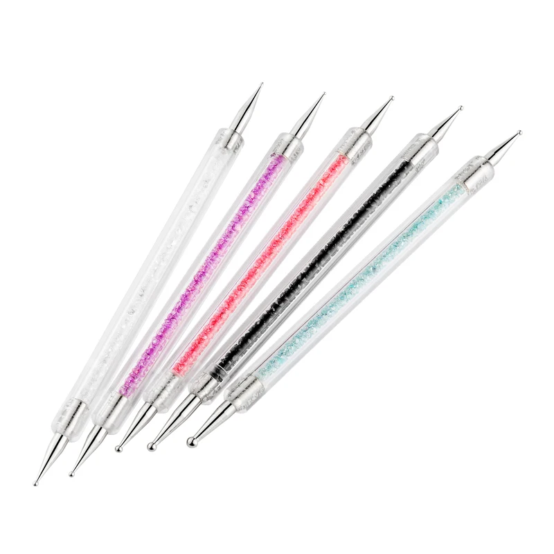 5 шт./компл. двухконцевая цветная ручка для рисования прозрачный лак ногтей