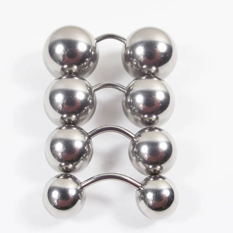 1 шт. большой шар короткая штанга Из Нержавеющей Стали Прямые кольца изогнутые