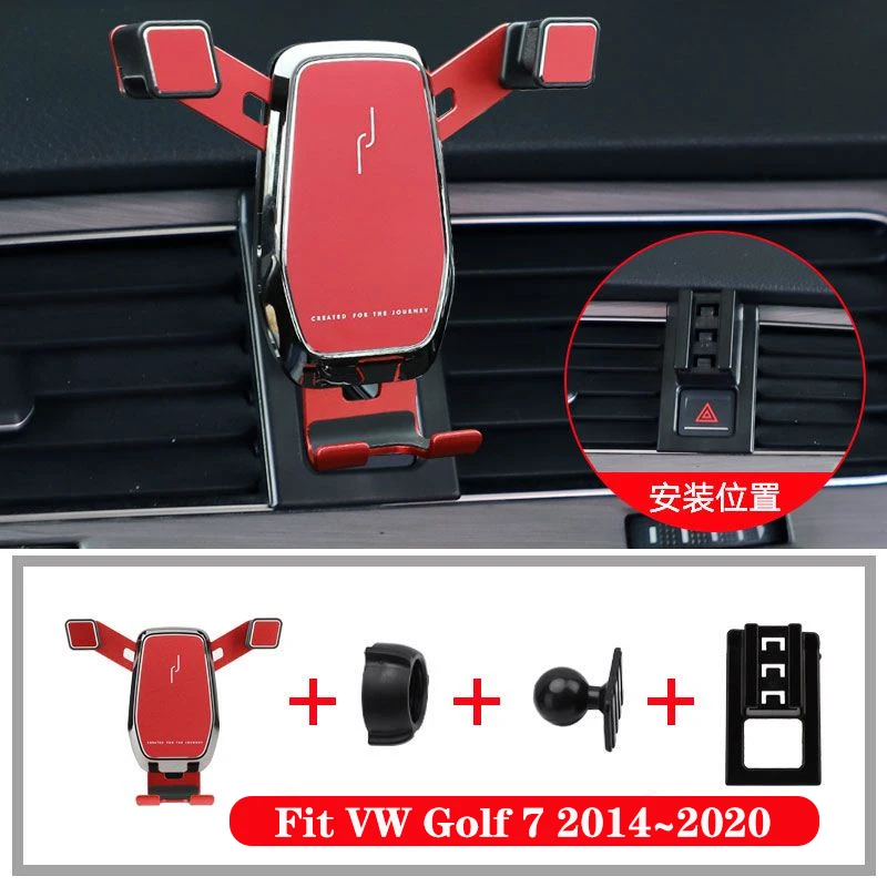 

Автомобильный держатель для телефона для Volkswagen/VW Golf 7 2014 ~ 2020, зажим для вентиляционного отверстия, пряжка, держатель для беспроводного заряд...