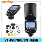Вспышка Godox V1 V1-PONCSF, круглая, TTL 18000s, для Pentax, Olympus, Panasonic, Sony, Fuji, Nikon, Canon