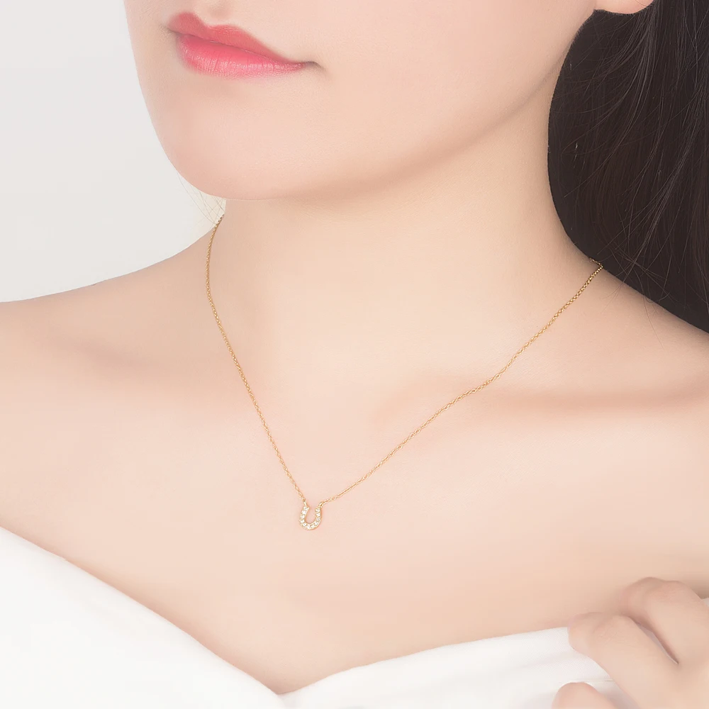 Ожерелье Из крошечного розового золота с буквой U ожерелье инициалами и именем