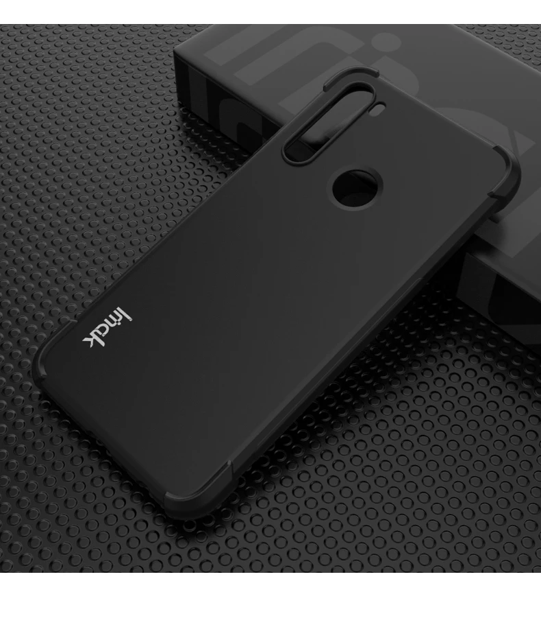 Для Xiaomi Redmi Note 8 чехол IMAK плотный чехол с защитой от падения защита, подушка безопасности Чехол из мягкого ТПУ для Xiaomi Redmi Note 8 - Цвет: matel black
