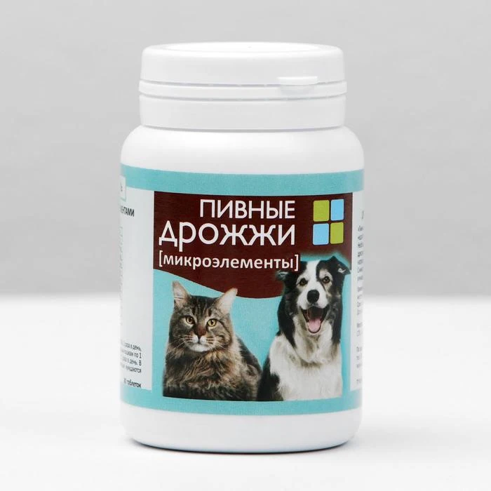 Пивные дрожжи с микроэлементами для кошек и собак 80 таб 1112027|Лакомства витамины