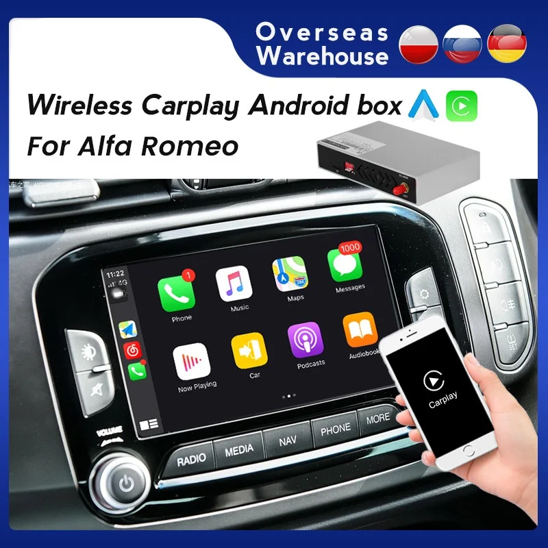 Беспроводной модуль Carplay Decorder Box для Alfa Romeo Android Автомобильная Мультимедийная