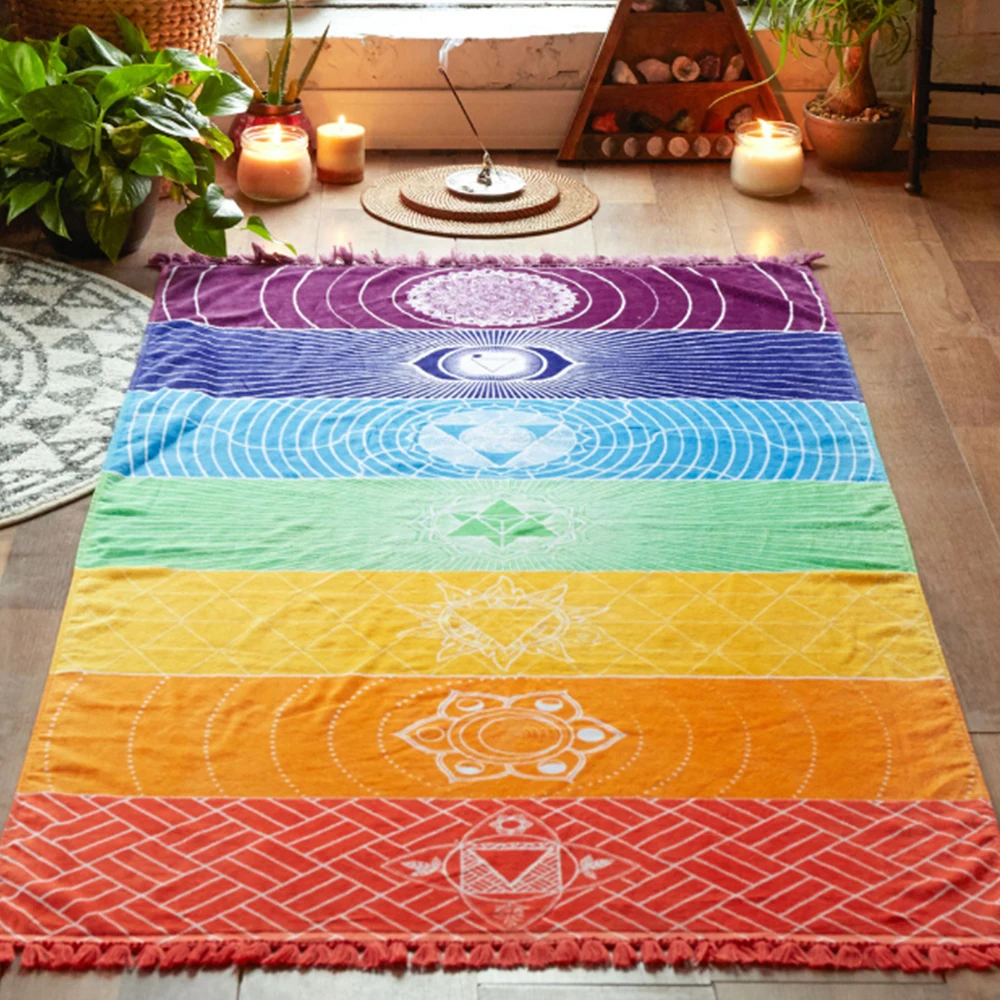 Разноцветные коврики для гостиной многоцелевой гобелены занавес йоги