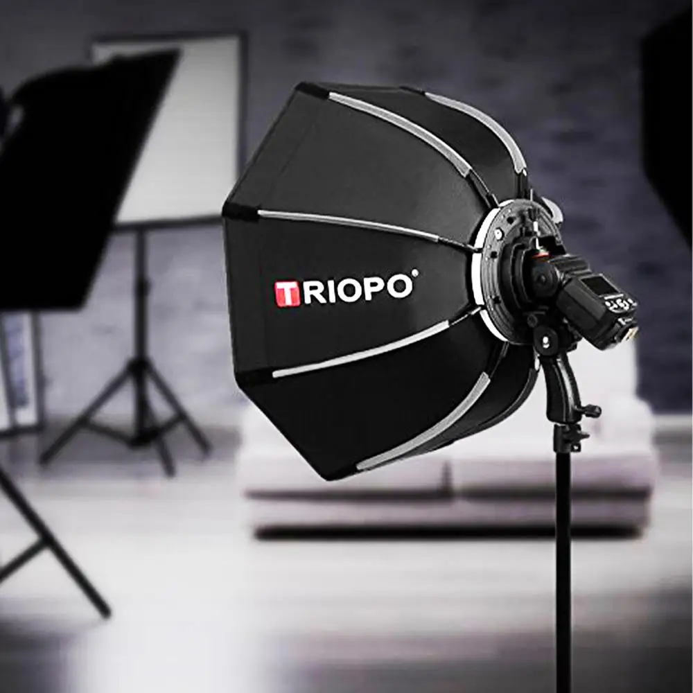 TRIOPO 65 см восьмиугольный зонт для софтбокса софтбокс с ручкой Godox On-Camare Flash speedlite