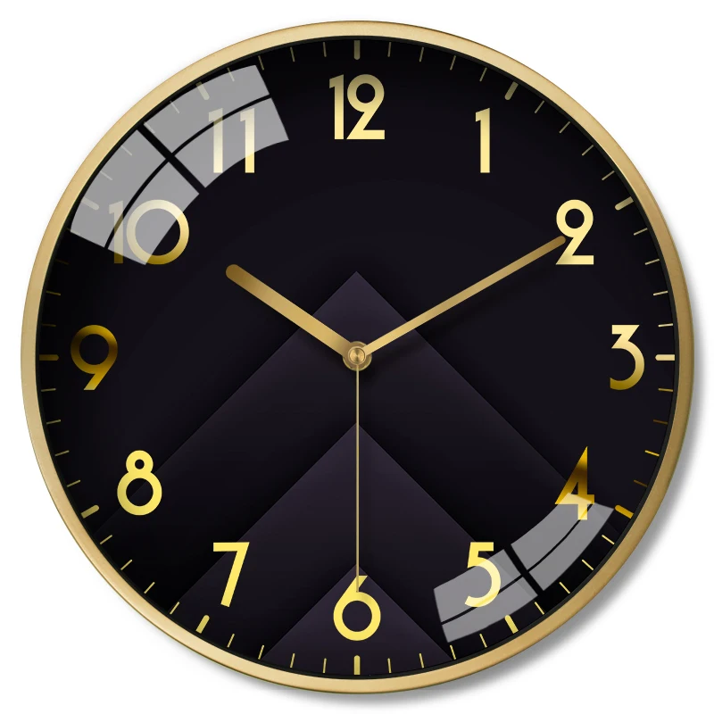 

Black Simple Wall Clock Luxury Gold Modern Living Room Silent Metal Wall Clocks Bedroom Nordic Reloj Cocina Home Decor ZB5WC