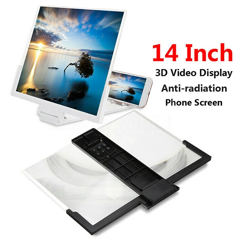 14 inches 3d hd phone screen magnifier amplifier movie video enlarger screen enlarge stand eyes protection for smartphone free global shipping