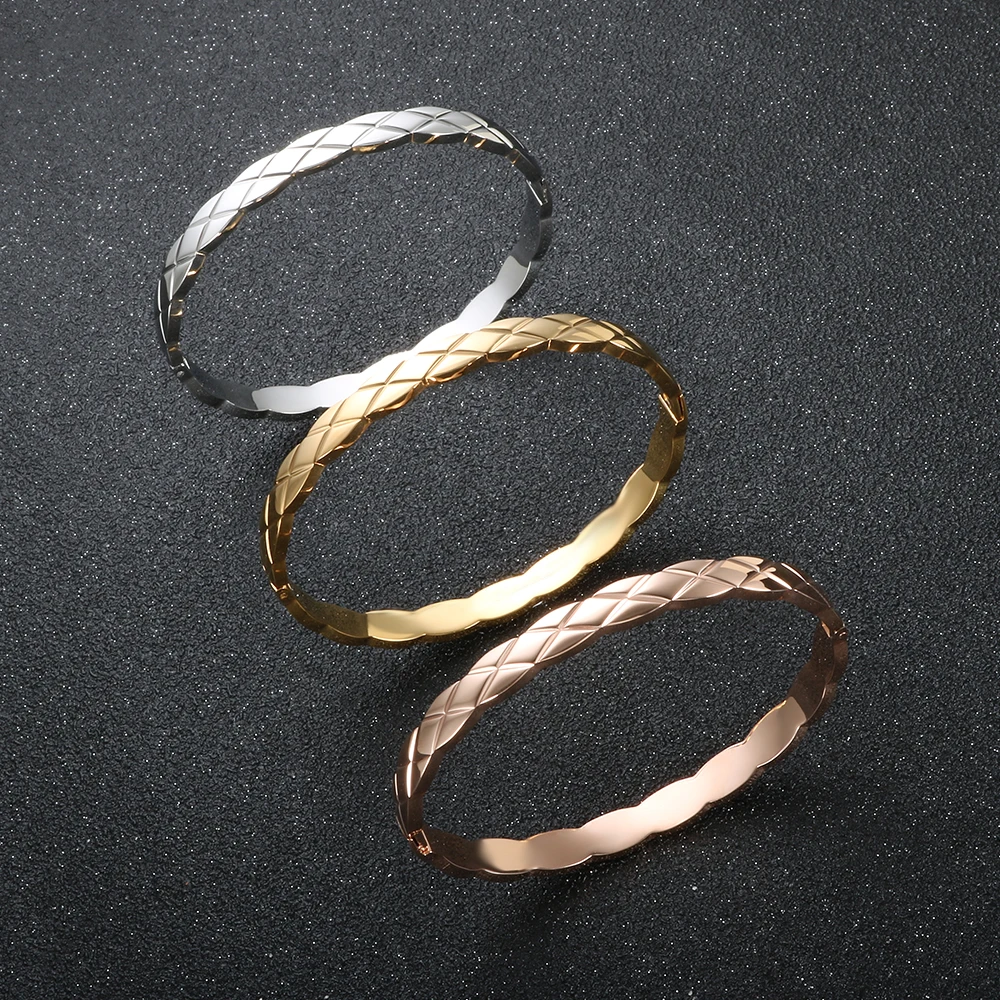 

Vintage Cross Line Bracelet Men Women Fashion High Quality Stainless Steel Punk Open Cuff Bangle Fine Jewelry Gift bijoux femme