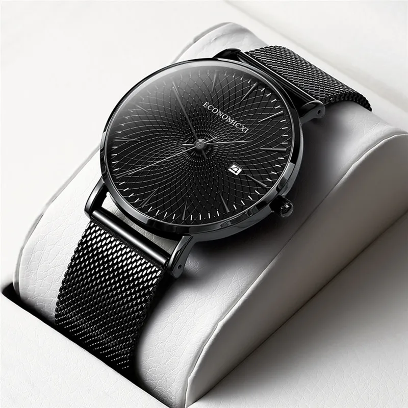 Новые мужские часы модные сплав сетка кварцевые наручные многоцветный