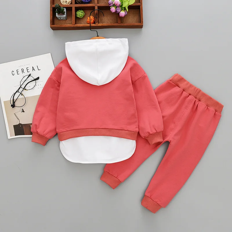 baby girl clothes 2019 Spring Korean Brand Infant Sports rabbit hooded sweater pants 2pcs Costume Bebes Jogging Suits Tracksuits | Детская