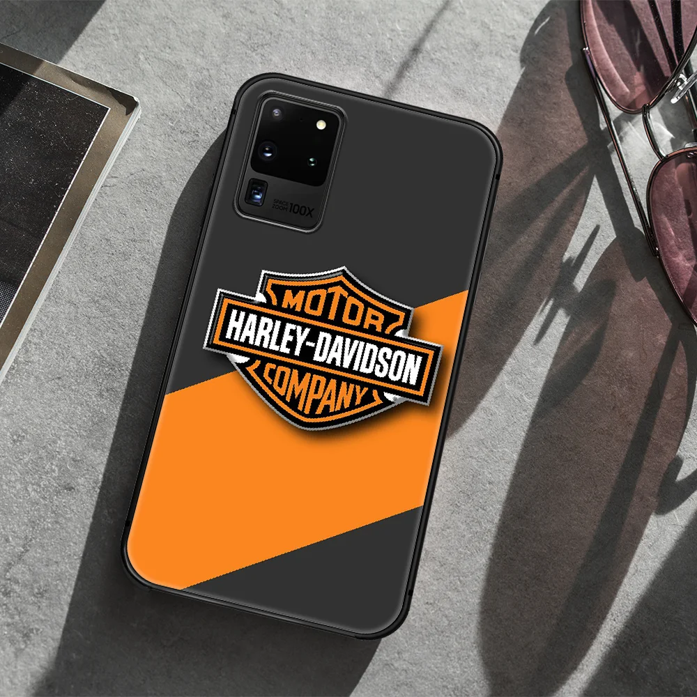 

Harley Phone Case Cover Hull For Samsung Galaxy S 7 8 9 10 e 20 FE edge uitra plus Note 9 10 20 black Shell Trend Coque Fashion