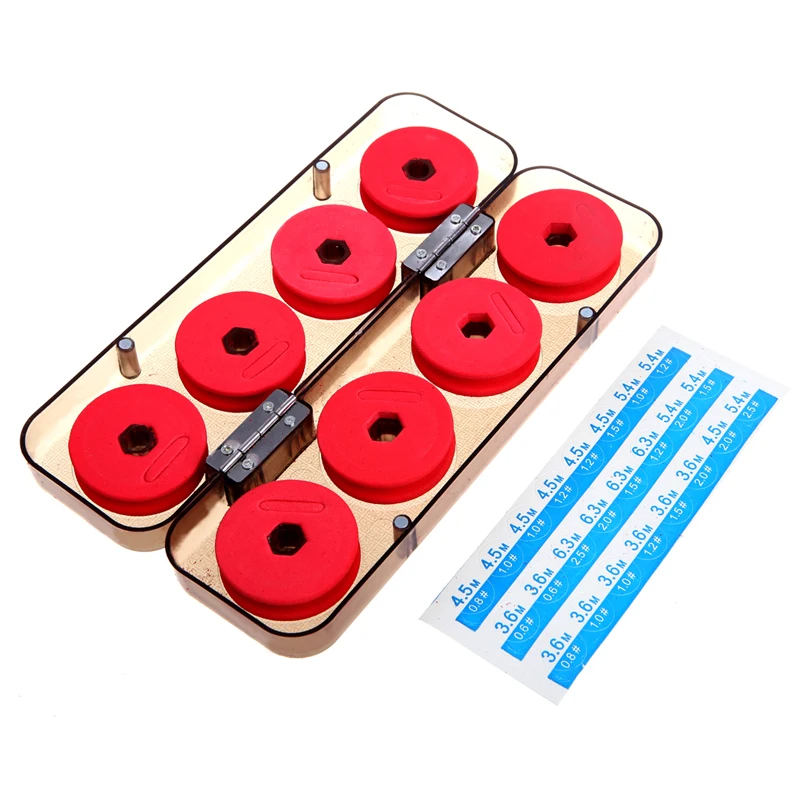 

8/16Pcs Foam Winding Board Fishing Line Shaft Bobbin Spools Tackle Box Red Lines