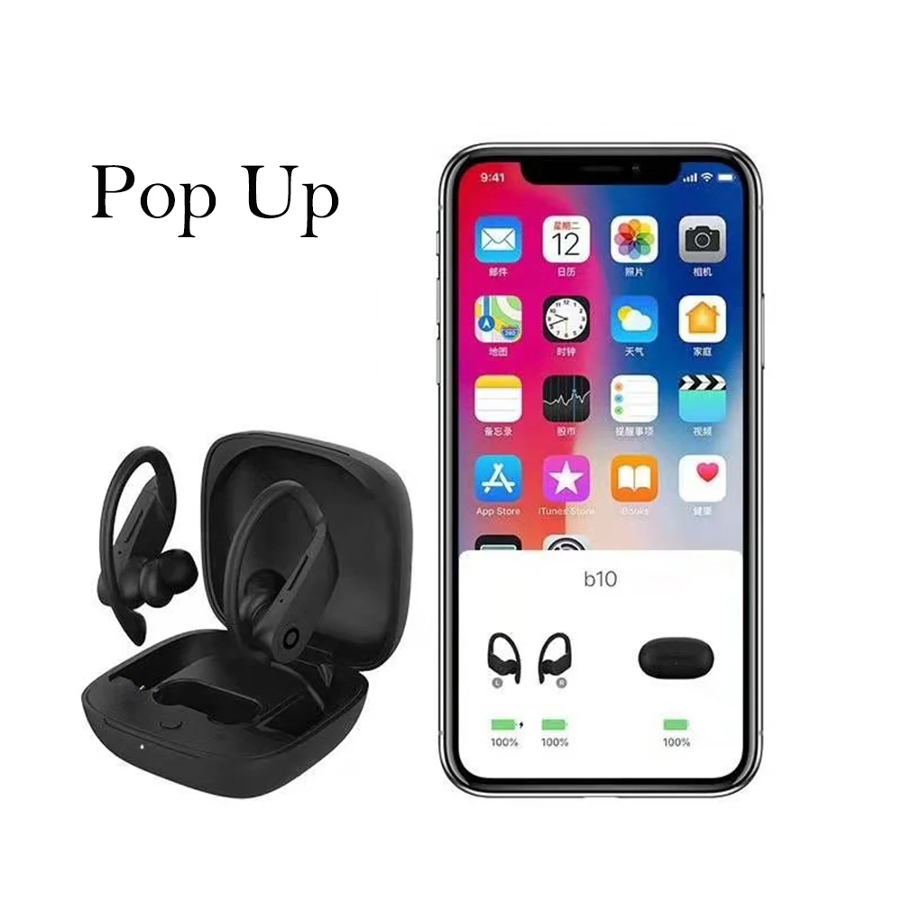 B10 tws наушники беспроводные buetooth с pop up 5 0 стерео HIFI звуковые спортивные зарядным