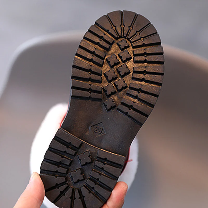 

Children Girl Boots Shoes 2021 Autumn Winter Super Keep Warm Fur Fashion Zipper Flat Shoes Kids Princess Boots Baby Shoes