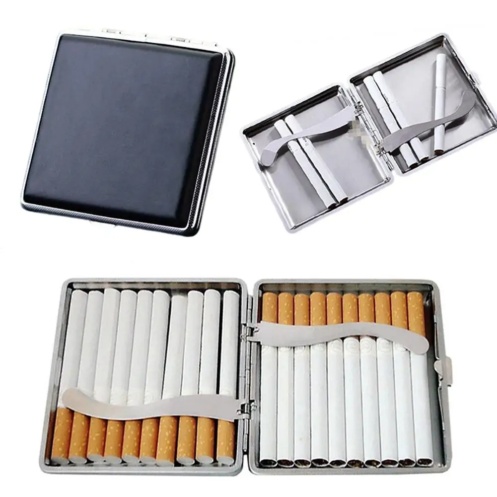 

1 Pcs Humidor Cigar Case Holder Leather Tobacco Pouch Case Automatic Cigarette Box Personalized Smoking Supplies Portable