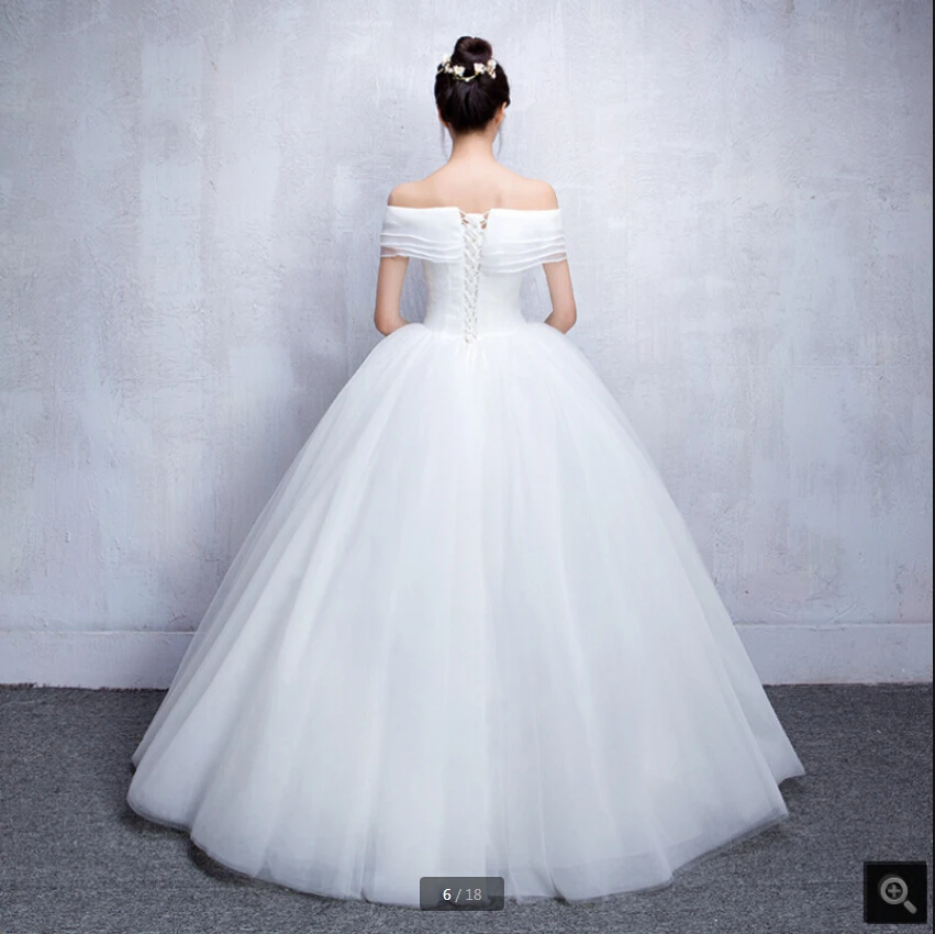 

Vestido De Festa white lace ball gown wedding dresses v neck off the shoulder ruffled princess vintage bridal gowns floor length