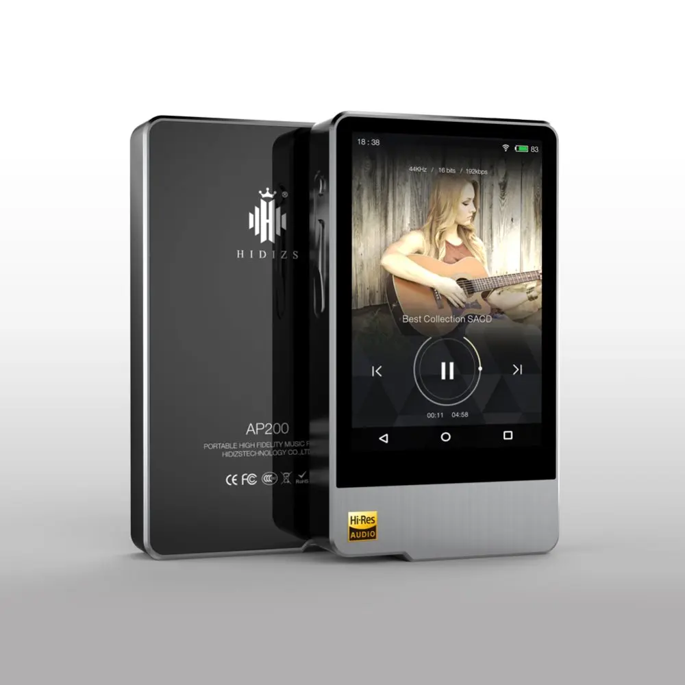 Hidizs AP200 Android Bluetooth музыкальный mp3-плеер 64G память ES9118C DAC DSD PCM музыкальный плеер FLAC HiFi Hi-Res без потерь аудио плеер