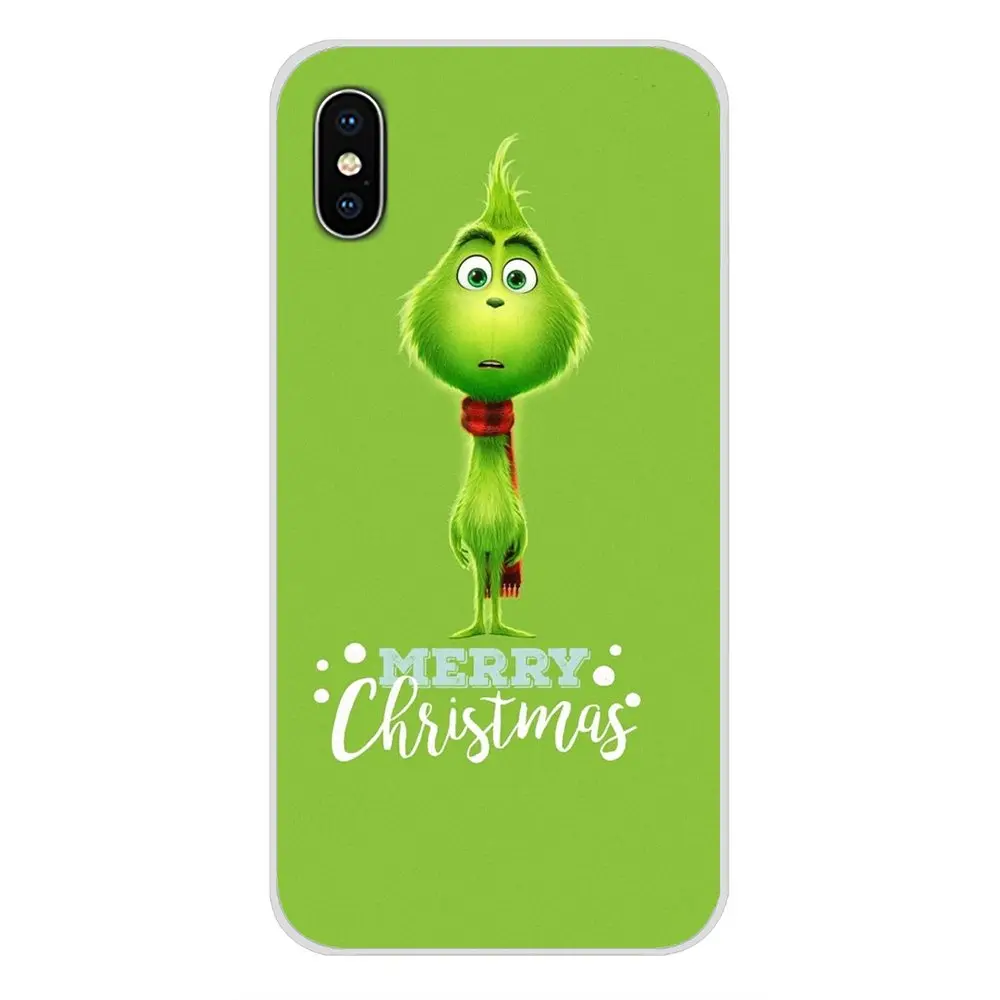 images 5 Дизайнерский чехол для Apple IPhone X XR XS MAX 4 4s 5 5S 5C SE 6 6S 7 8 Plus ipod touch 5 6 зеленый монстр Grinch палантин Рождество - Цвет: images 5