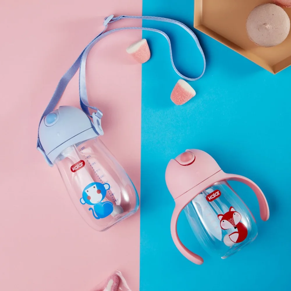 

New XIAOMI MIJIA Kalar learning Water cups 210ml and 300ml capacity sippy cup leakproof for children travel outings baby Kettle