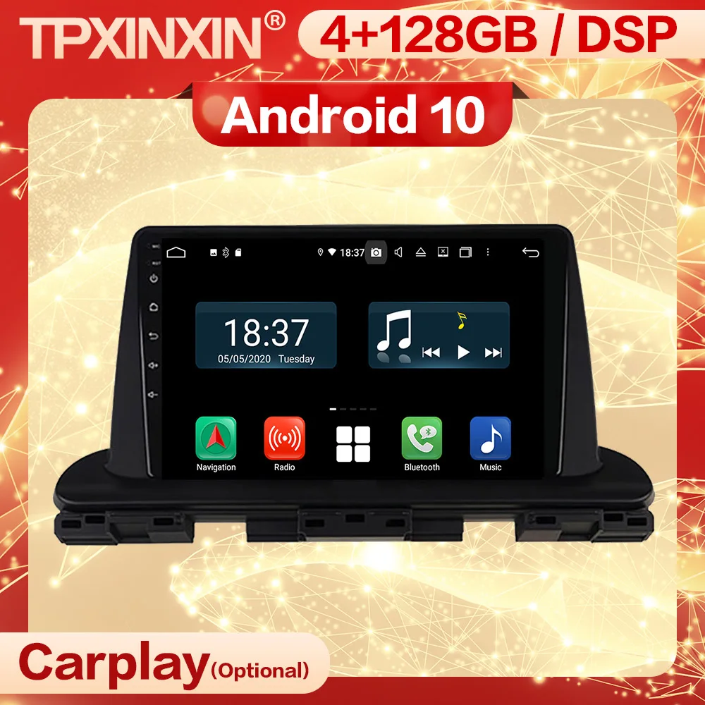 

Мультимедийный стереоприемник Carplay 2 Din, 4 + 128 ГГц, Android 10, сенсорный экран для Kia Seltos, GPS, BT, радио, аудио, видео плеер, головное устройство