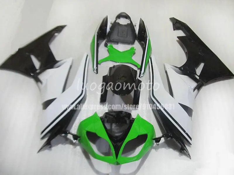 Комплекты обтекателей для кузова мотоцикла белого и зеленого цвета комплекты