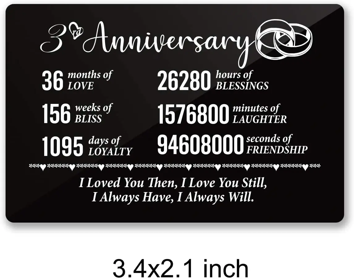 Карточка для 3-летней годовщины подруги кошелек с гравировкой на годовщину
