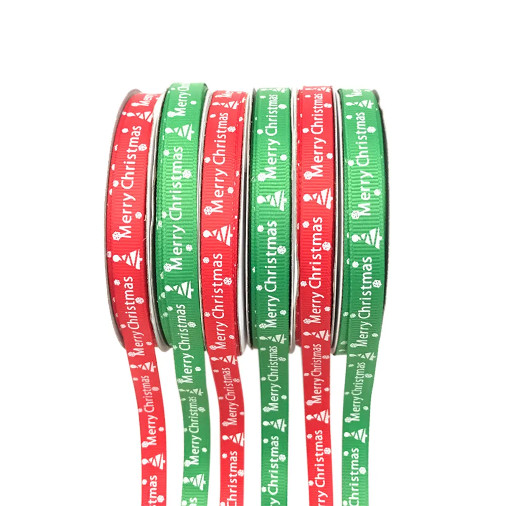 25YD Christmas Ribbon 10mm Multi-craft Supplies Party Gift Colorful Pattern Decoration | Дом и сад