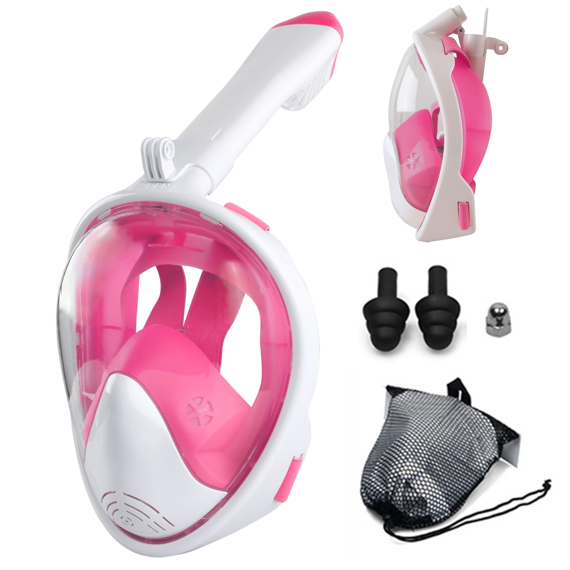 

Adult Kid Foldable Full Face Diving Mask Anti-Fog Snorkeling Underwater Scuba Swimming Mask Glasses Snorkel Dive Equipment