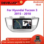 Автомагнитола 2 Din на Android 10 для Hyundai Tucson 3, 2015, 2016, 2017, 2018, мультимедийный видеоплеер с GPS-навигацией, Wi-Fi, RDS, стерео, DVD